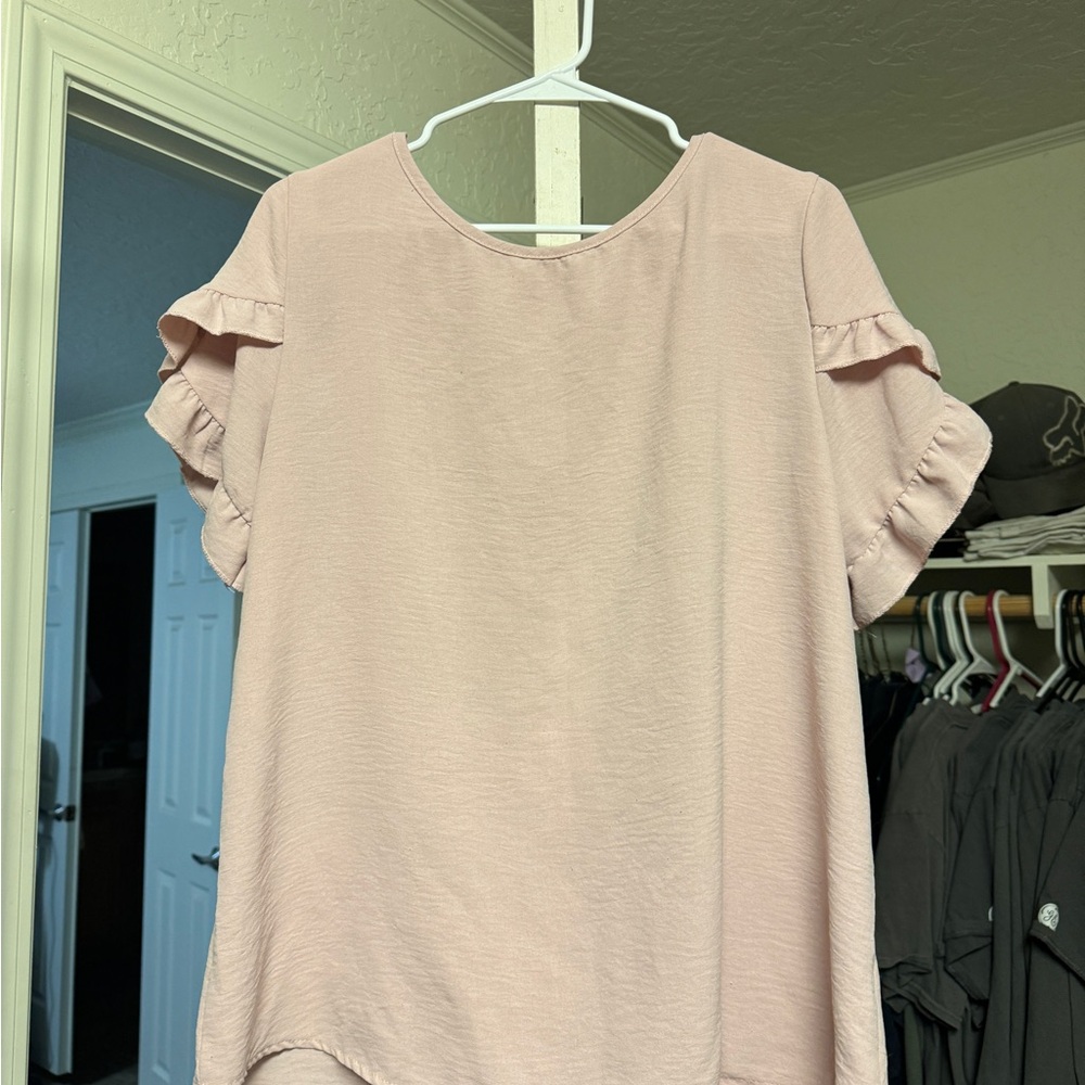 Pink and Green Blouse
